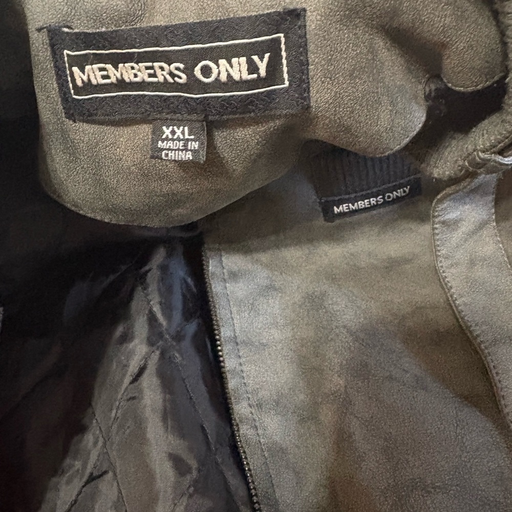 Members Only Black Suede-Texture Jacket